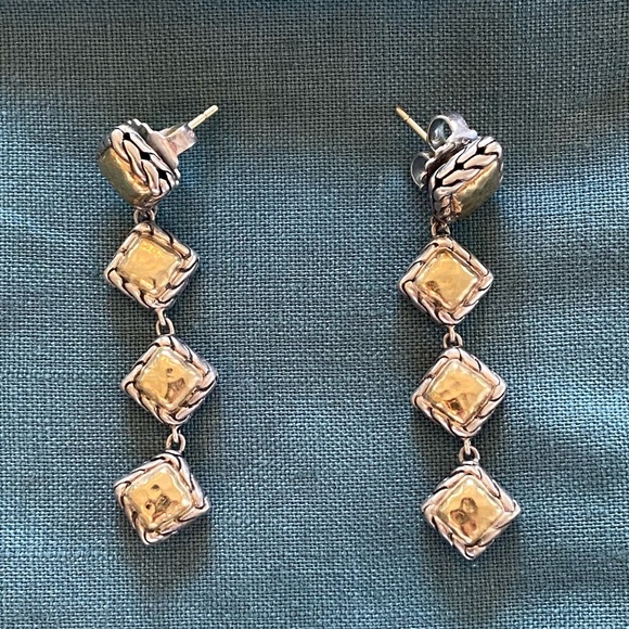 John Hardy Paul Four-Square Drop Earrings - Picture 5 of 10
